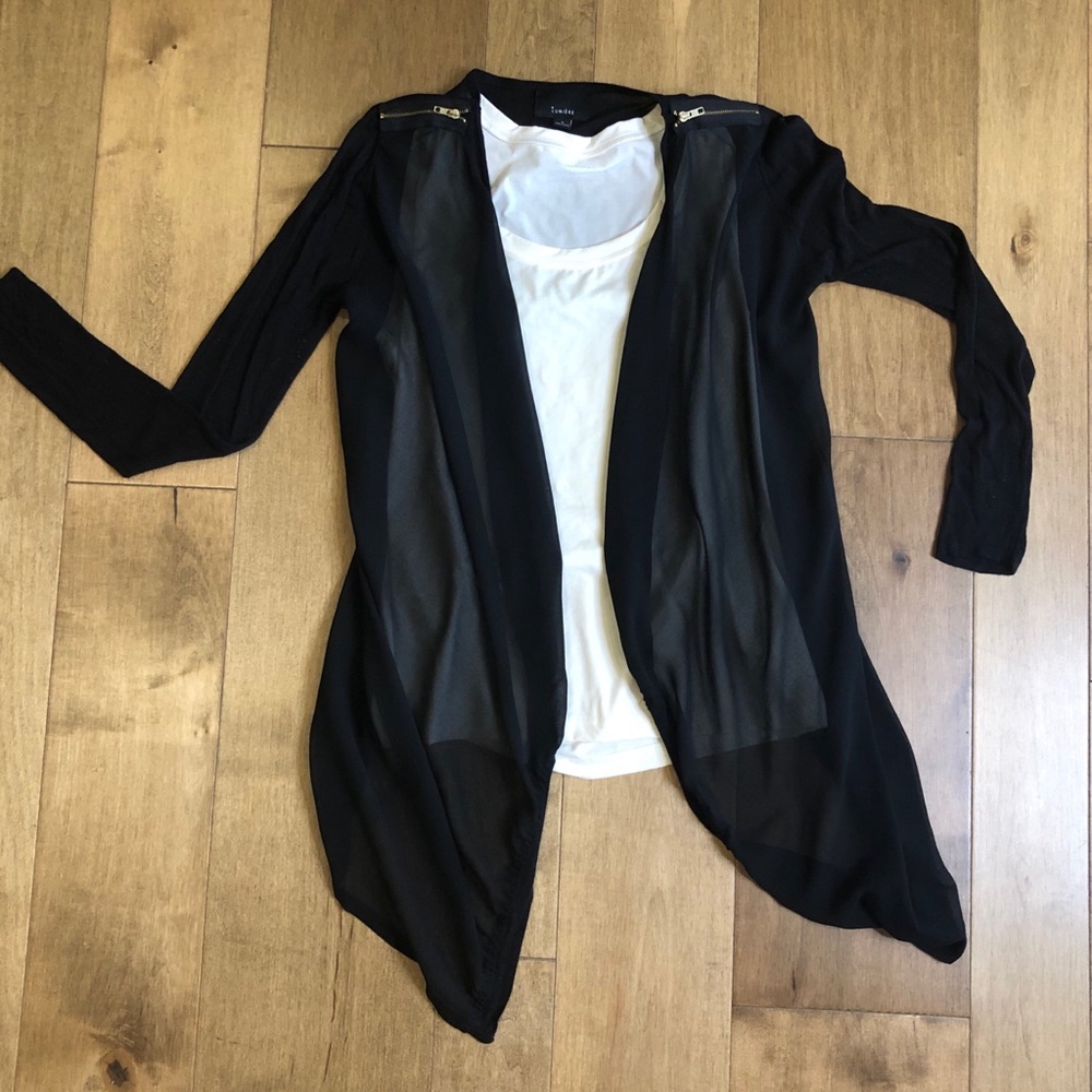 Lumiere black sheer jacket.  Size S